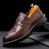 Fashion Spring Autumn Crocodile Print Platform Leather Men's Shoes Designer British Business Loafers Man Fashion Casual Dress Shoes Male