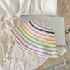 Summer Beach Straw Cap Women's Bucket Hat Ins Rainbow Sun hat  Girls