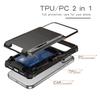 For iPhone 18 Pro Max 17 16 15 14 Air Wallet Case Card Slot Holder, Slide Armor, Shockproof Protective Cover with Kickstand Case