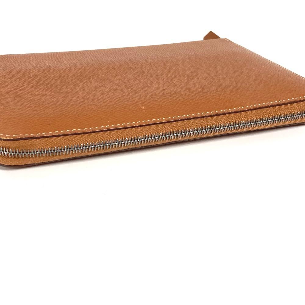 HERMES Zip Around Travel Case Azap combine Long wallet Long Wallet Leather Gold