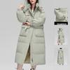 Yalu EE Women's Long Loose Fit Detachable Hood Down Jacket