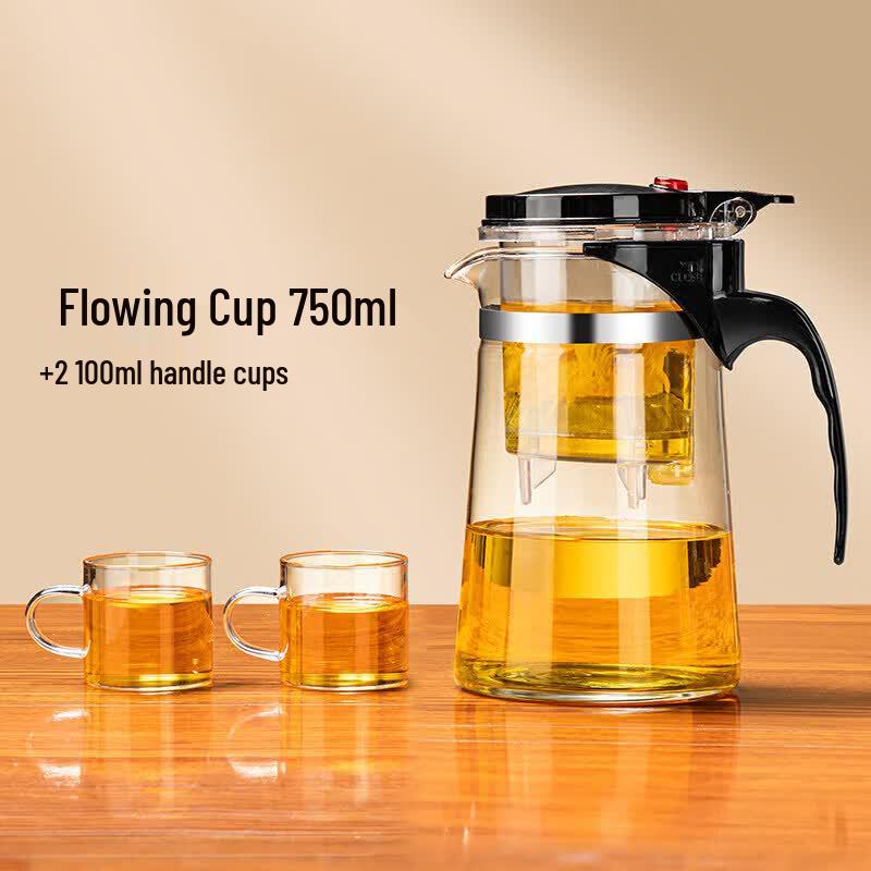 Glass One-Key Tea Infuser & Separation Cup