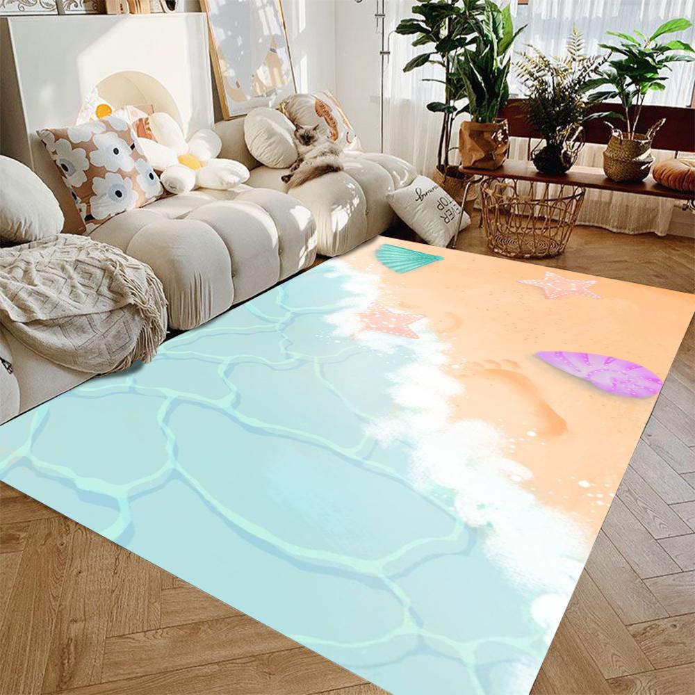 

Creative Coastal Beaches Theme Carpet Living Room Home Decor Sofa Rug Bedroom Bedside Rug Kitchen Coffee Table Mat Doorm 50x80cm