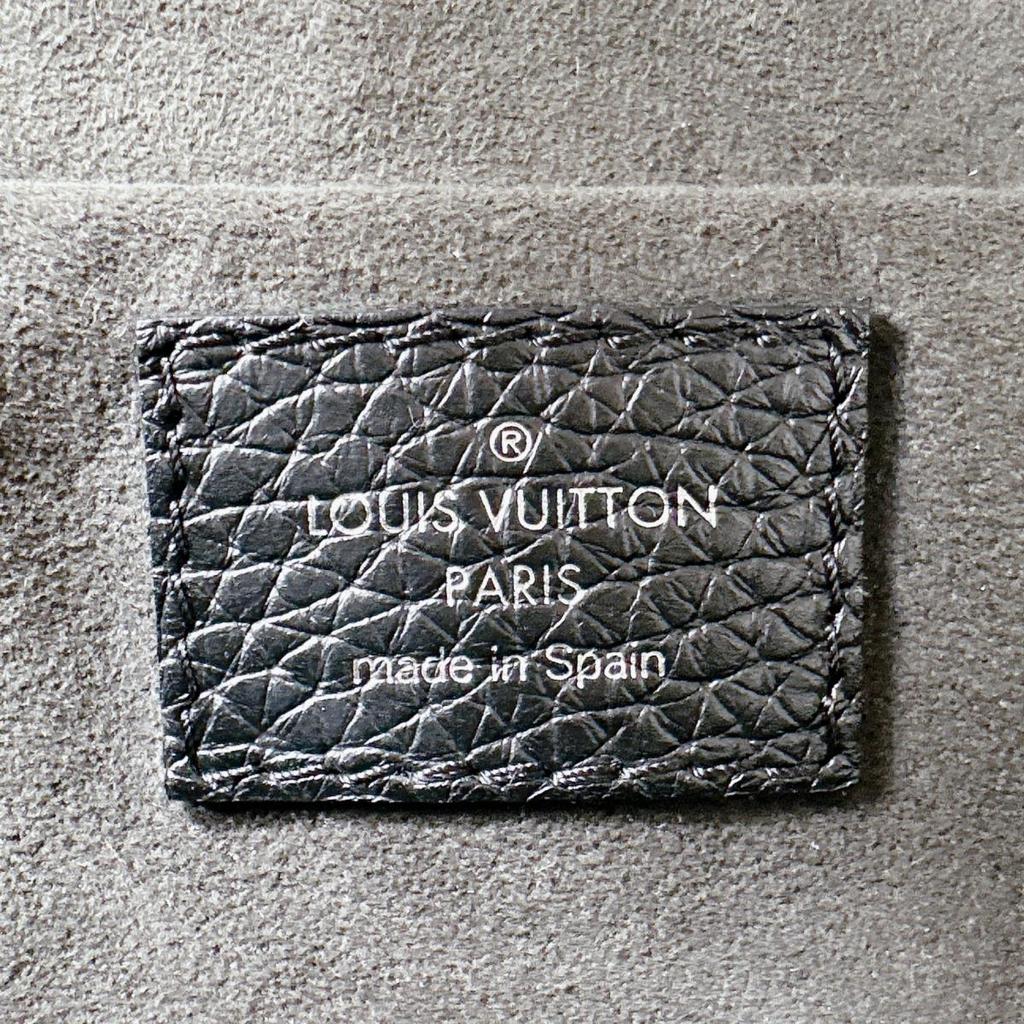 Louis Vuitton Noir Armando Briefcase MM Handbag Leather Black Mens M54381 Used