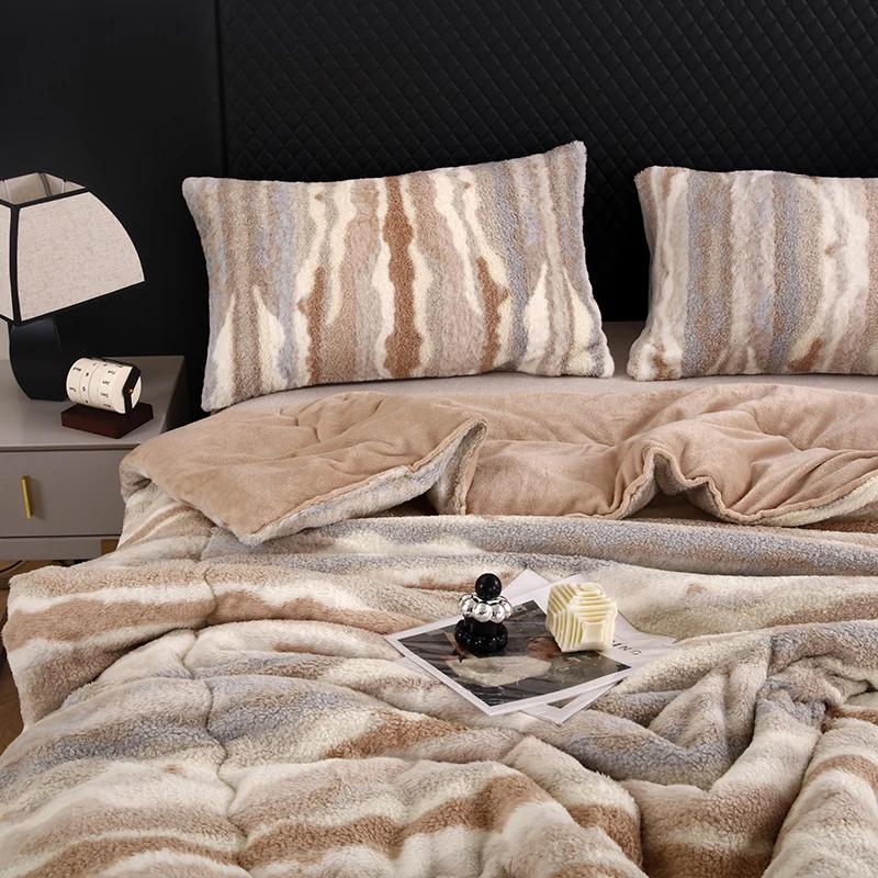 2025 New Rabbit Velvet Teddy Velvet Winter Quilt Core Quilt-Magila Sheep Curly Hair Series Warm Without Pillowcase