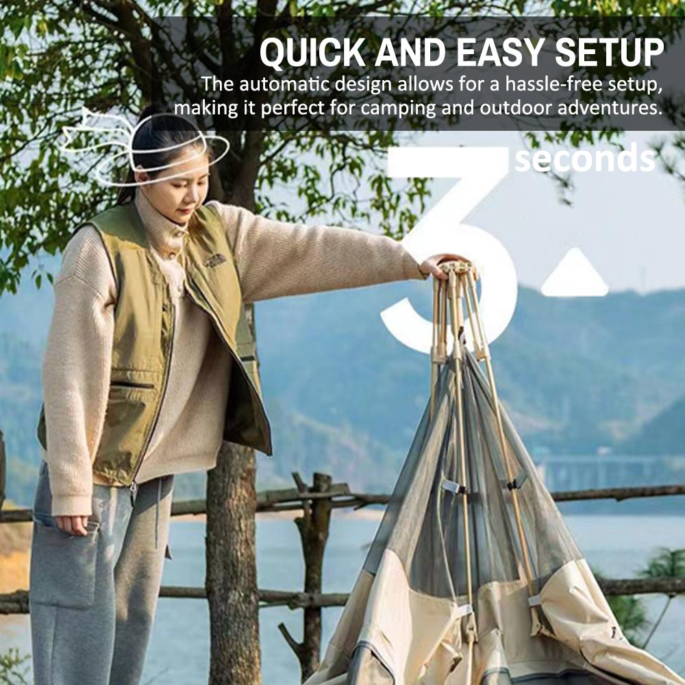 Outdoor SunProof RainProof Quick-Opening Tent Lightweight Waterproof Foldable Tent Full-Automatic Camping Picnic Sunshade Tent