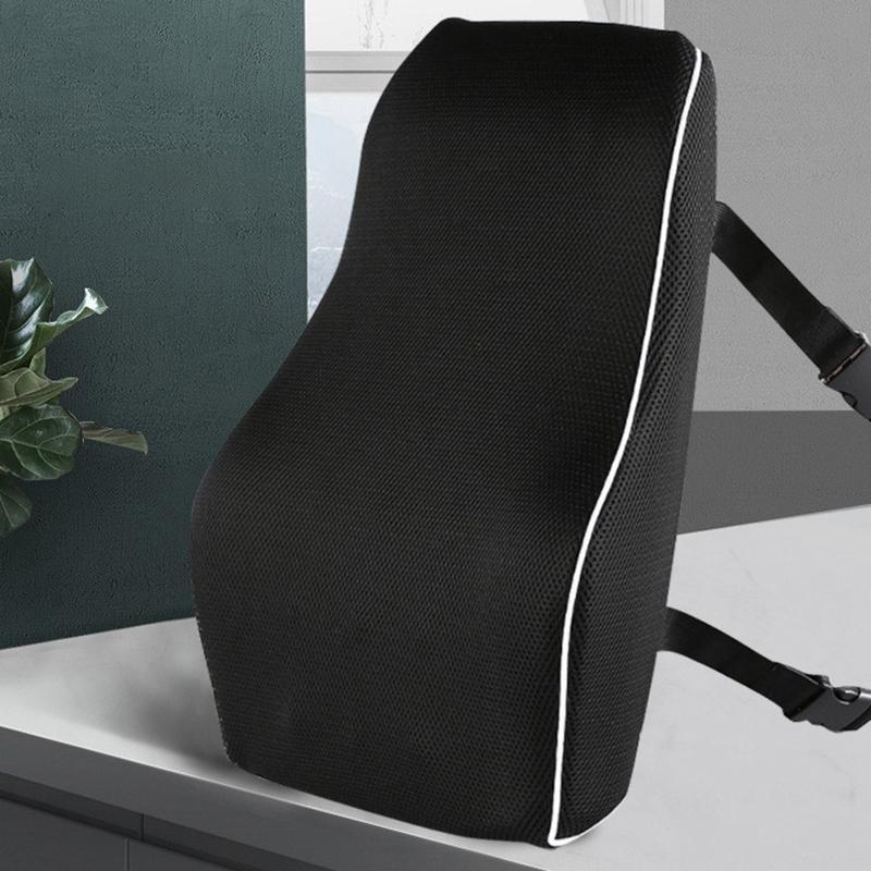 Car Seat Office Chair Back Lumbar Support Car Waist Rest Rebound Memory Foam Cushion Pad Back Lumbar Cushion For Car Driver