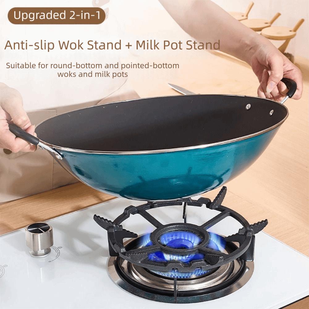 Black Wok Support Cast Iron Pot Rack High Quality Gas Stove Bracket Cooking