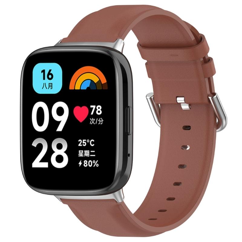 Adjustable PU Watchband for Watch 3 Active/Lite Smartwatch Stylish Watch Bands Durable Waterproof Wriststrap Replacement