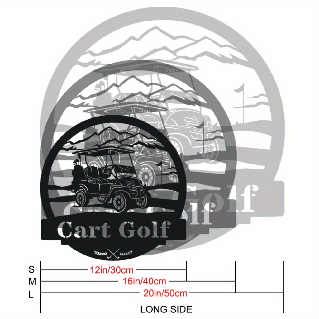 Custom Golf Cart Metal Sign Exquisite Personalized Wall Art for Home Office Durable Rust Resistant Easy Hang