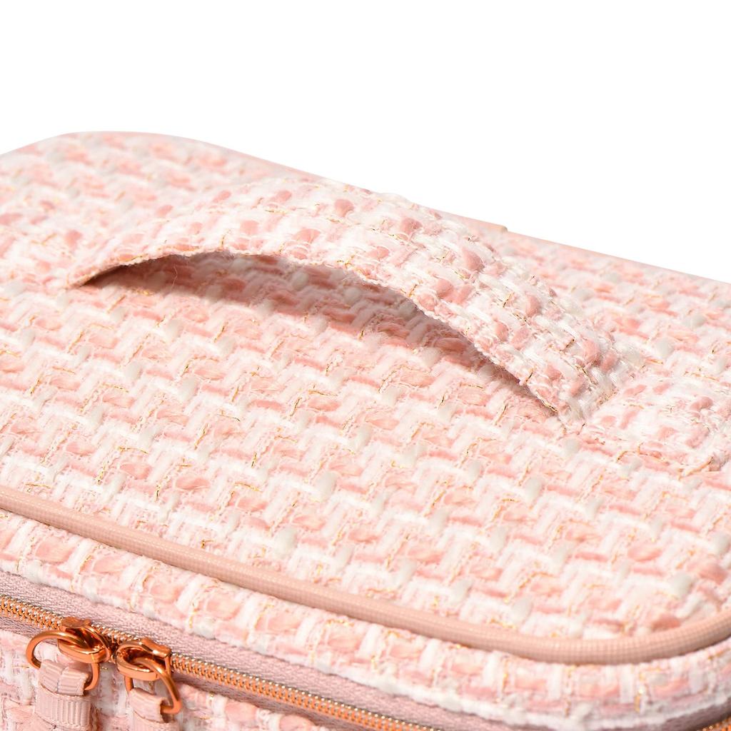 Francfranc Tweed Vanity Pouch Pink S Makeup Box Cosmetic Pouch