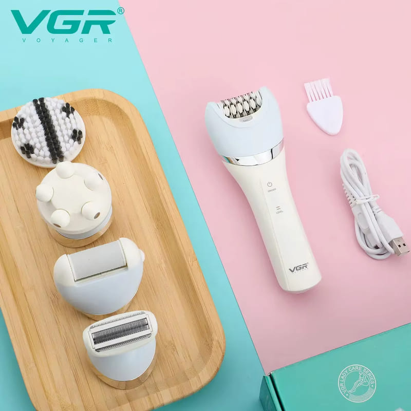 Lightweight and Portable Large-capacity Battery Women's Epilator IPX4 Washable Multi-function Shaver Electric Epilator Hair Removal Device Set