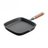 ZISIZ Cast Iron Striped Steak Frying Pan