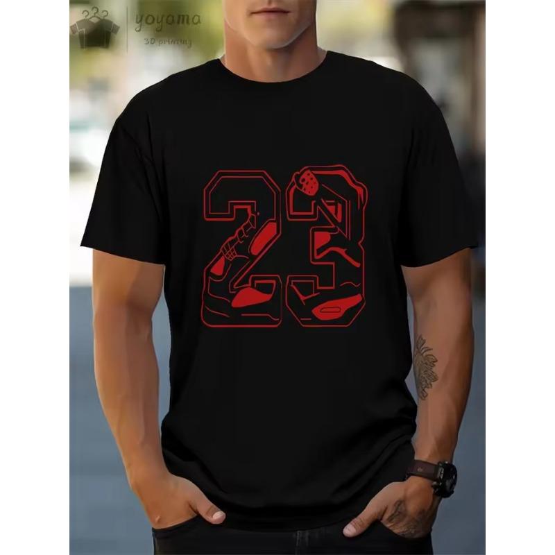 Sommar 3D-tryck Kläder Herr Grafiska T-shirts Herr Sommarkläder Oversized T-shirt Man Kortärmad T-shirt 23 Randig Design Jersey Toppar
