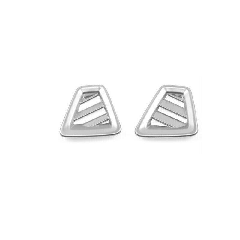 Silver Front trument L&R Air Outlet Vent Trim Covers For Volvo XC60 2018-2024