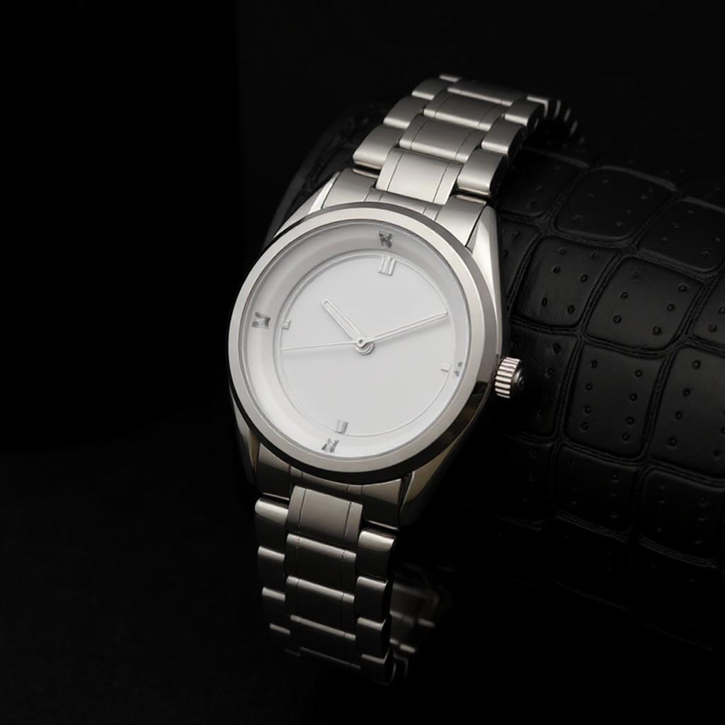 Silver Watch Case Fit 33.5mm Dial For Seiko Grand NH35/NH36/34/4R Automatic Movement Sapphire Crystal Strap Mod Parts
