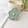 Pearl Leather Flower MagSafe Phone Holder: Strong Retractable Magnetic Grip