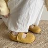 Vintage Milt Ful-Söta Låga Gula Enkla Skor Loafers för Kvinnor 2025 Nya Mångsidiga Mjukbottnade Mary Jane-skor