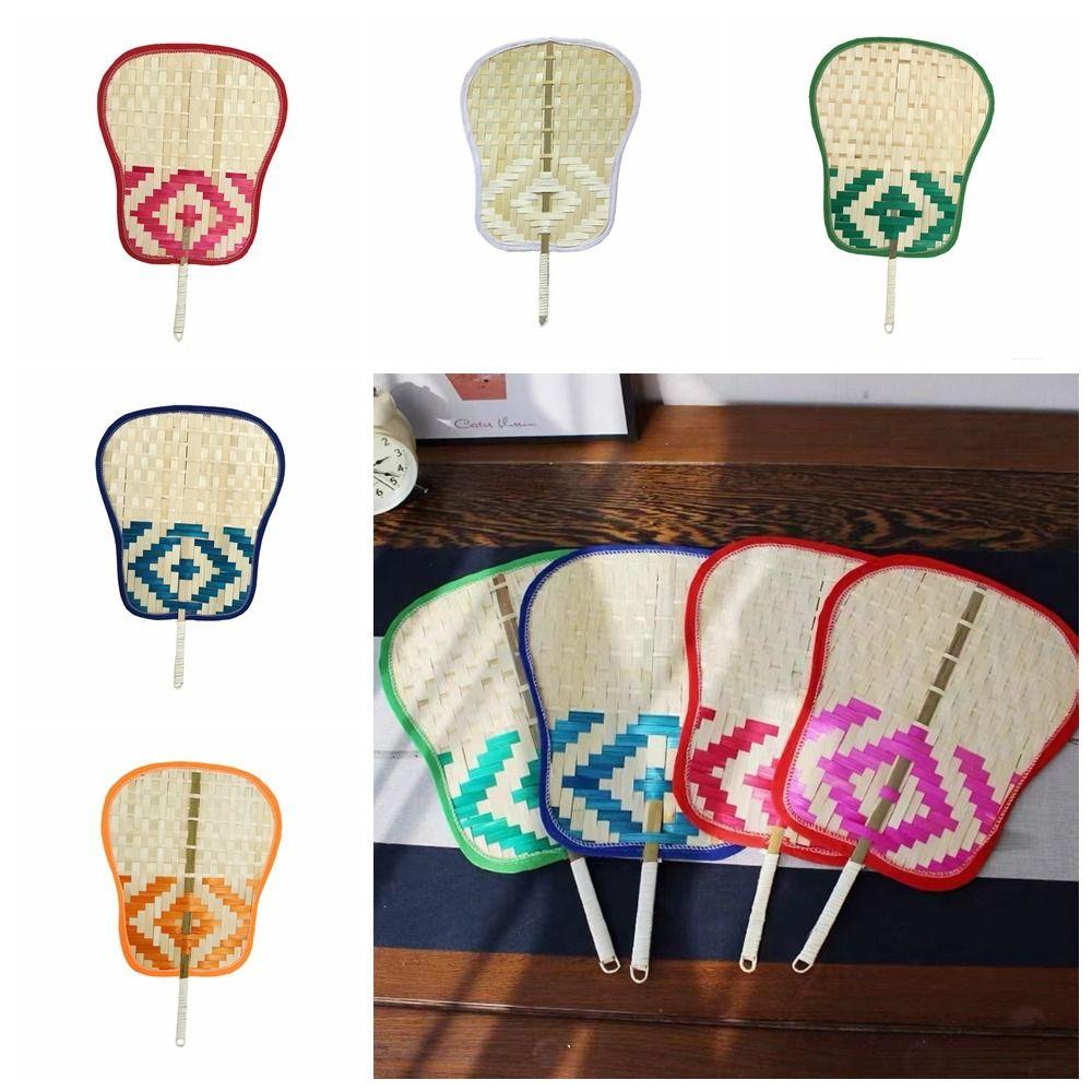 Hand-wove Bamboo Weaving Fan Old-fashioned Plantain Fan Portable Hand Cattail Fan Summer Cooling