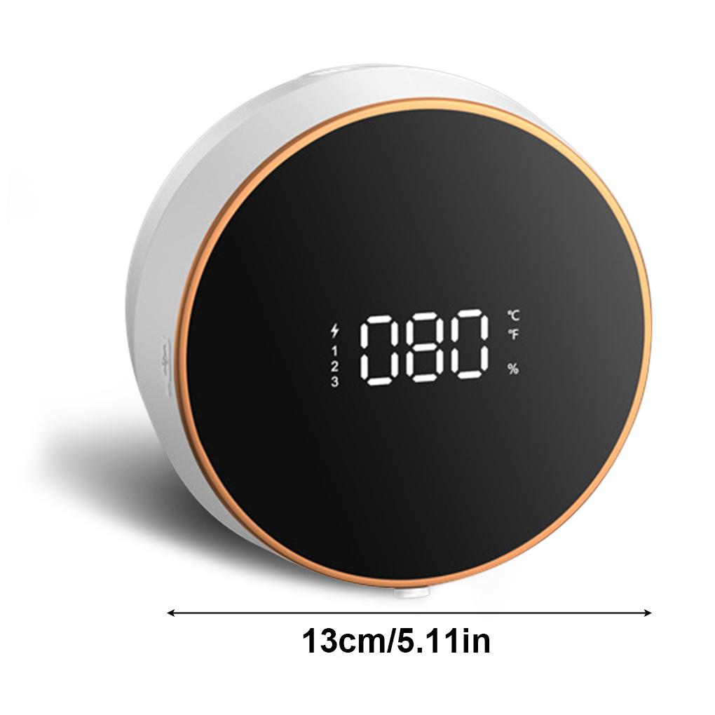 Distribuitor automat de săpun lichid montat pe perete, reîncărcabil prin USB, senzor infraroșu fără atingere, aparat de spumă, afișaj cu LED pentru temperatură