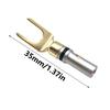 2PCS Gold Plated 4mm Banana Plug Speaker Connector Y Spade Speaker Plug Enhances Sound Stability