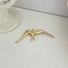 Stainless Steel Women's Swallow Brooch Glossy Metal Bird Swallow Brooch Suit Decoration Delicate Brooch Pin Accessories Gift