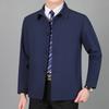 Jacket Men's Middle-aged Lapel Men's Executive Jacket Autumn Middle-aged Dad's Business Fashion Jacket