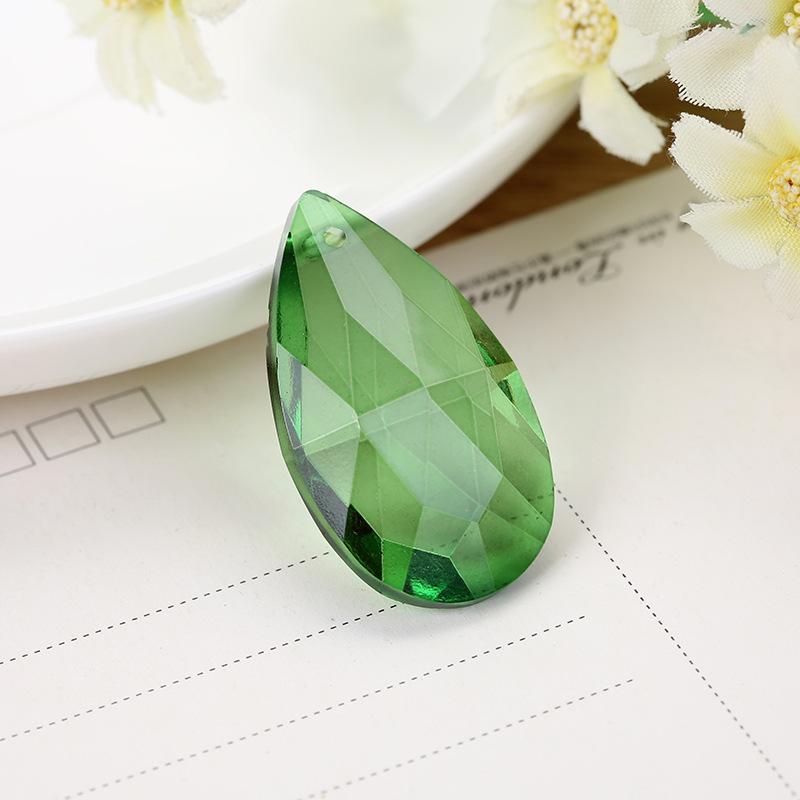 D5 5Pcs DIY Crystal 38mm Waterdrop Colorful Faceted Pendant Prism Chandelier Party Wedding Curtain Christmas Hanging Ornaments