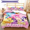3pcs My Little Pony6 Cover Set - Personalized Name, HD Printed Bedding with 1 Cover and 2 Pillowcases - Perfect for Home Decor, Easy Care
