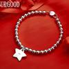 925er Sterlingsilber 4mm Seitenkette Handgelenkarmband Geschenk Schmuck