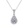 New 20 Carat Green Moissanite Pendant Necklace for Women Lady S925 Sterling Silver Lab Diamond Neck Chain Jewelry Wholesale