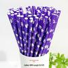 Biodegradable Halloween Paper Straws with Skull and Pumpkin Design