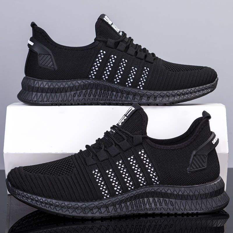 Spring and Autumn Breathable Flying Weaving Men's Shoes Summer Sports Casual Shoes ** Stream Men's Single Mesh Shoes