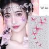 Three-Dimensional Tulle Butterfly and Rhinestone Face Stickers