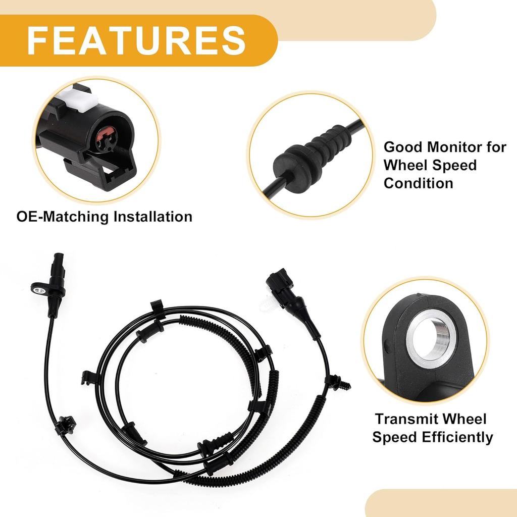 ABS Wheel Speed Sensor No.9L3Z2C190A Rear Right ABS Sensor Anti-lock Braking System Sensor for Ford F-150 2009-2010 Pickup