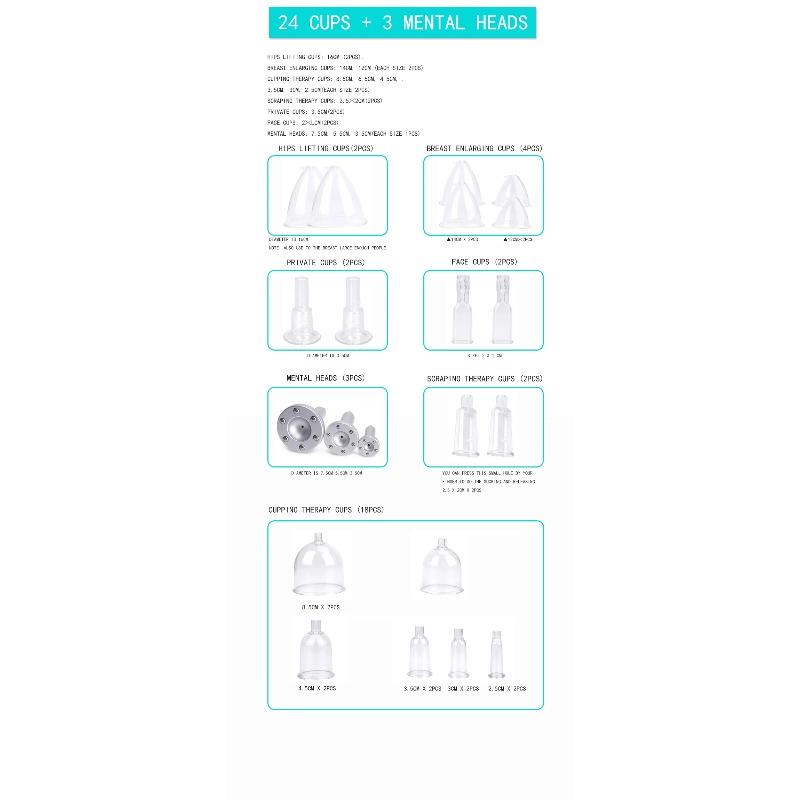 Vacuum Therapy Beauty Machine for Breast Enlargement, Butt Lifting, Facial Tightening & Body Sculpting