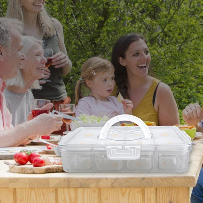 Clear Plastic Airtight Kitchen Organizers For Snacks Nut Candy Storage Container with Lid Set During Hiking Travel