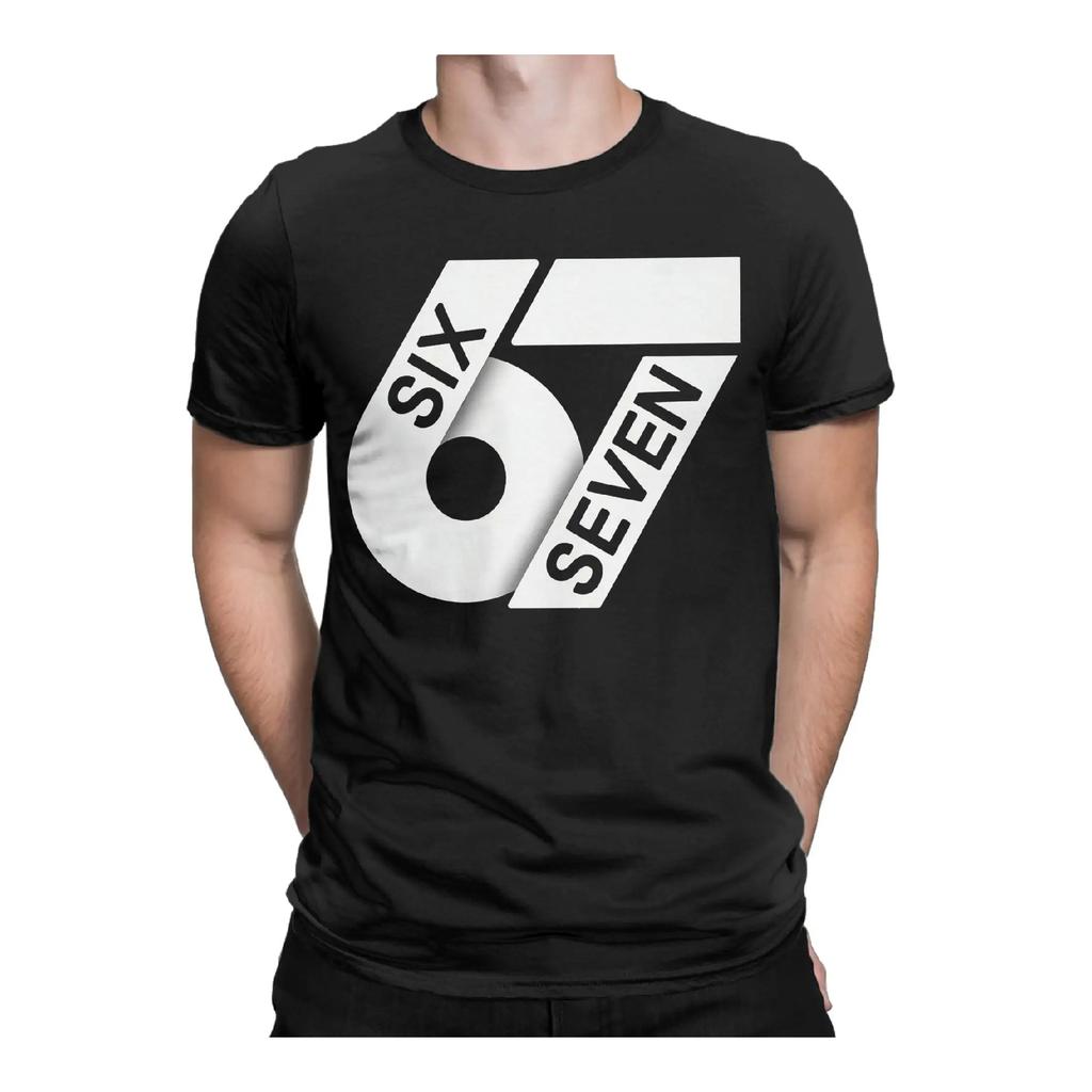 67 Fun Six Seven 6 7 T Shirts Men Pure Cotton Casual T-Shirt Round Collar Brainrot Italian Meme Tees Short Sleeve Clothing New