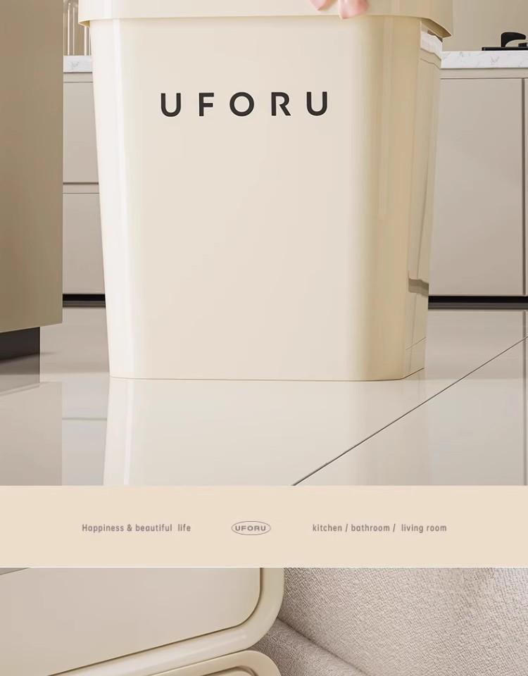 Cute Open-Top Square Trash Can with Press Ring – Large Capacity for Living Room, Bathroom, Kitchen