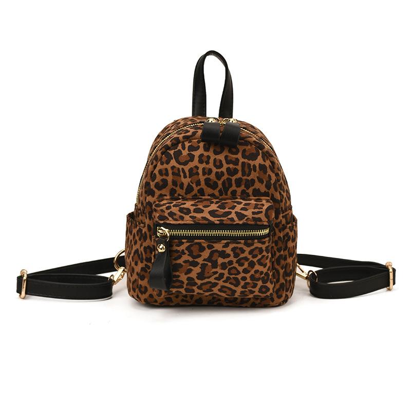 Retro Niche Leopard Print Backpack for Women, New Spring and Summer Mini Backpack, Travel Daily Backpack