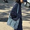 Retro Casual Japanese Denim Messenger Bag Men's Large-capacity Simple Shoulder Messenger Bag Female Student Class Bag