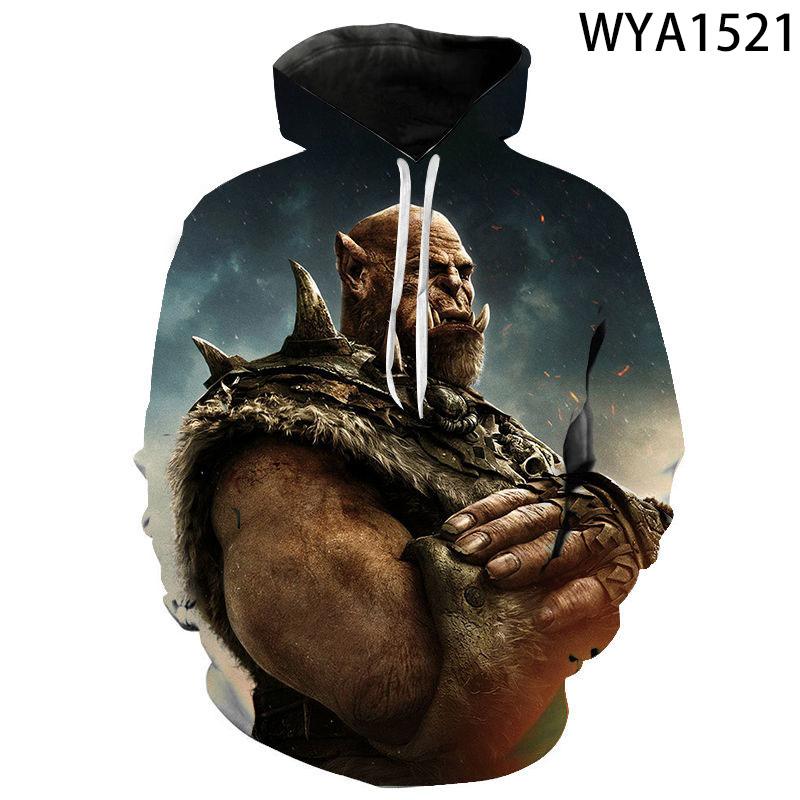 Sweat-shirt à manches longues pour homme et femme, Streetwear, décontracté, à la mode, imprimé en 3D, Warcraft, printemps-automne