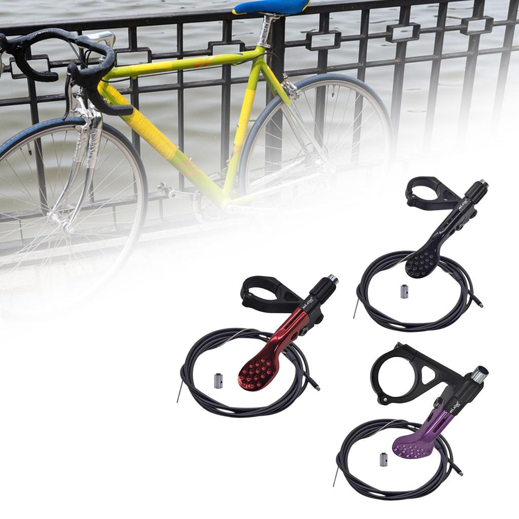 Bike Seatpost Dropper Remote Lever Bicycle Seat Post Aluminum Alloy with Cable and End Cap for Outdoor Road Bike Sports Cycling