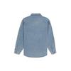 Li-Ning Skateboard Series Logo Embroidered Washed Denim Shirt Men Tops Light-Blue ASHS011-1