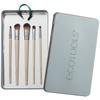 Daily Defined Eye Makeup Brush Kit 6 Piece Set Eco-Friendly Bamboo Handles Sustainable Makeup Brushes Liquid Cream Powder Travel