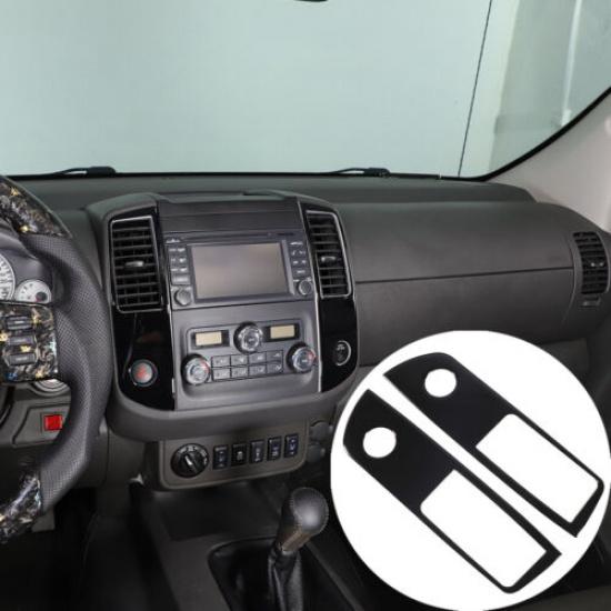 Glänzendes Klavierlack Schwarz Mittelkonsole Luftausströmer Zieraufkleber Für Nissan Frontier 2005-21