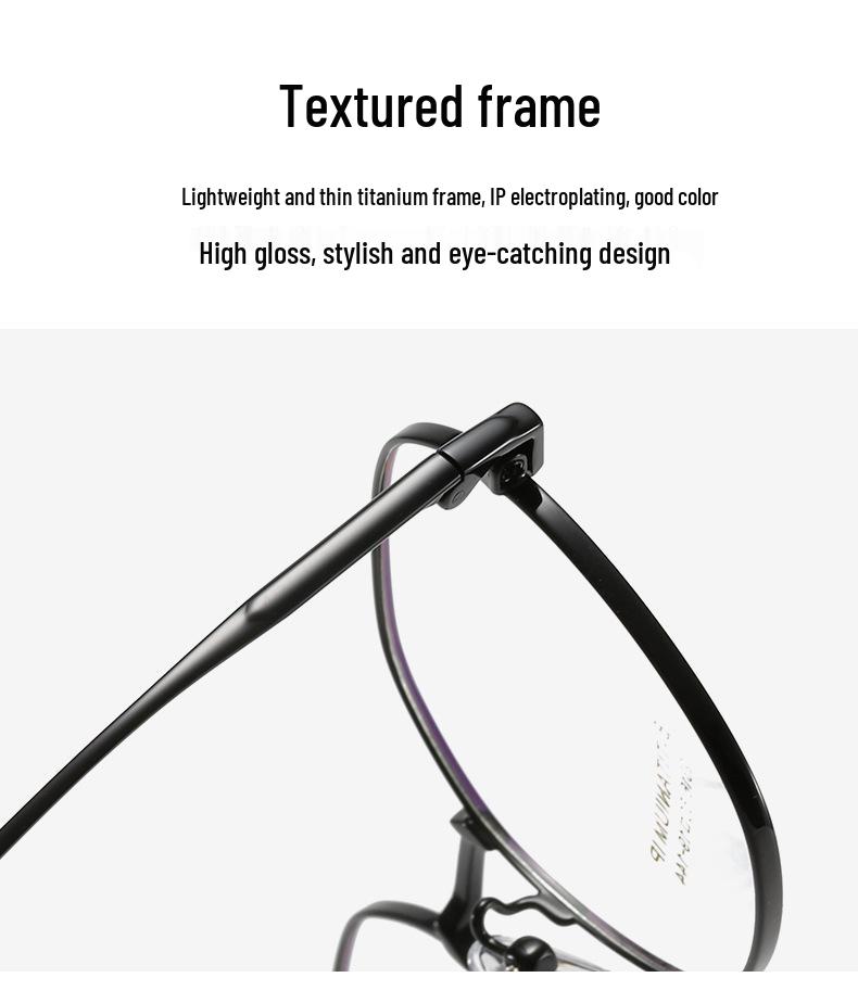 2021 Unisex Retro Japanese Style Black Titanium Polygonal Glasses 2316