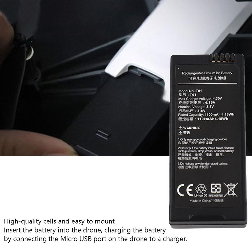 1100 MAh 3.8V Battery for Remote Control Drone Quadcopter Accessory Part