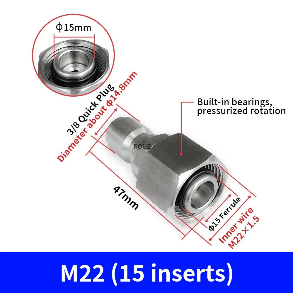Raccordi Rapidi in Acciaio Inossidabile da 3/8" per Idropulitrici ad Alta Pressione