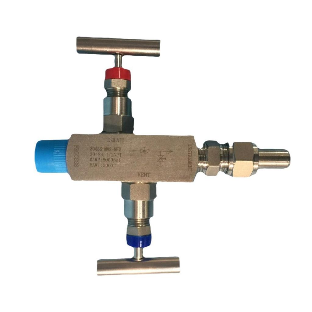 Stainless Steel EF-3 Integrated Two-Valve Group with 1/2NPT Connection